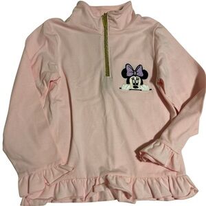 Pink Minnie Mouse Pullover with Ruffle Hem